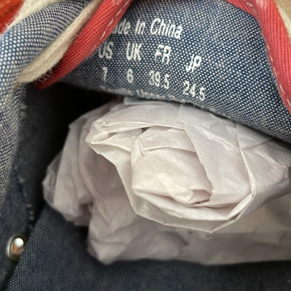 J. Crew Vintage Look Red Canvas Sneakers size 7 - Picture 6 of 8